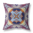 thumbnail image 1 of 18â€ Indigo Yellow Geo Tribal Indoor Outdoor Throw Pillow, 1 of 4