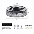 thumbnail image 1 of 18" Industrial Ceiling Fan with Lights Base Fans W/ Remote Control 3 Wind Speeds for Living Room Bedroom, 1 of 19