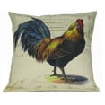 thumbnail image 1 of 18" Brown and Blue Rooster with Country Rustic Tail Throw Pillow Cover, 1 of 2