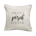 thumbnail image 1 of 18" Ivory and Brown Single Embroidered Decorative Square Lumbar Pillow, 1 of 1