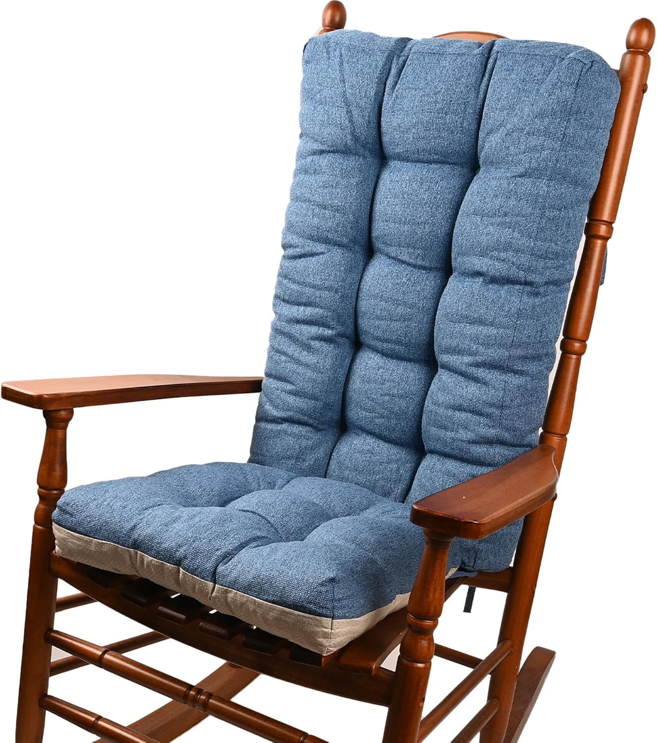 18 in Jumbo Rocking Chair Cushions with Ties,Non-Slip Durable Linen ...