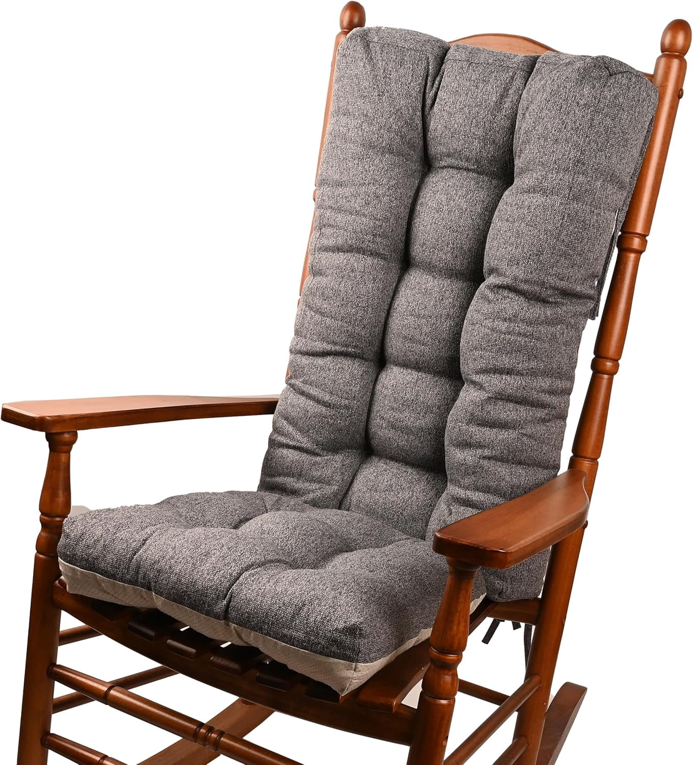 18 in Jumbo Rocking Chair Cushions with Ties,Non-Slip Durable Linen ...