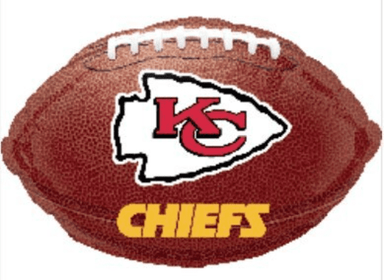 18" KANSAS CITY CHIEFS Football Balloon Party Supplies Decorations Foil Mylar Balloon