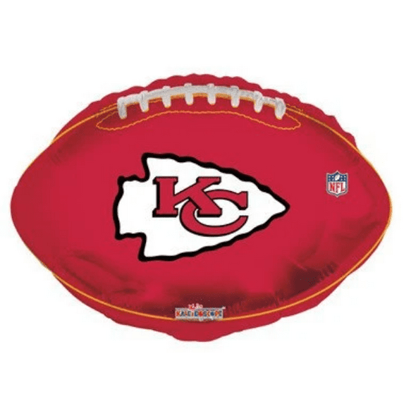 18" KANSAS CITY CHIEFS Red Football Balloon • Party Supplies Decorations Foil Mylar Balloon