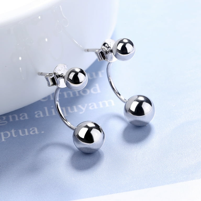 Front back shop ball earrings