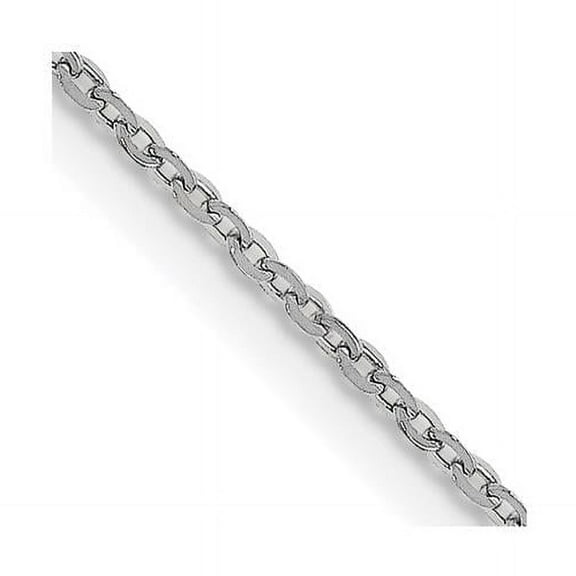 18 Karat White Gold White Gold 1.15mm Solid D/C Cable Chain