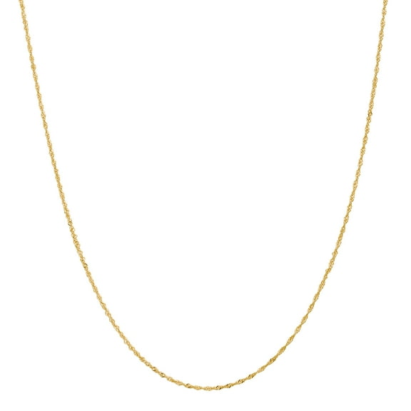 18 Karat Yellow Gold 1.10mm Singapore Chain