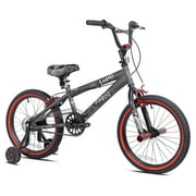 18 Kent Bicycle Abyss Freestyle BMX Bicycle, Fits Riders 32-42, Gray, Child, Unisex