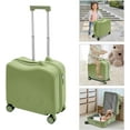 thumbnail image 1 of 18" Kids Carry On Luggage Ride-On Kids' Suitcase with Double Spinner Wheels, Cute Lightweight Tow-Along Luggage with Password Lock, Children's Trolly Case for Travel Study Tours, 1 of 16