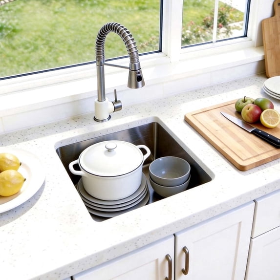 18"L x 18"W Undermount Single Bowl 16-Gauge Brushed Nickel Stainless Steel Kitchen Sink with Drain Assembly