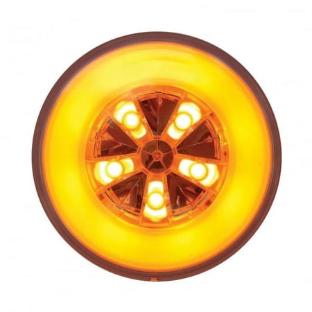 18 LED 4" Round "GLO" Light - Amber LED/Amber Lens