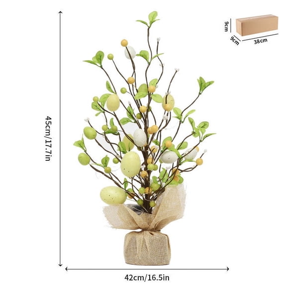 18'' LED Easter Egg Tree,Easter Decorations for Home Decor Party Wedding Holiday Decoration Gifts, B