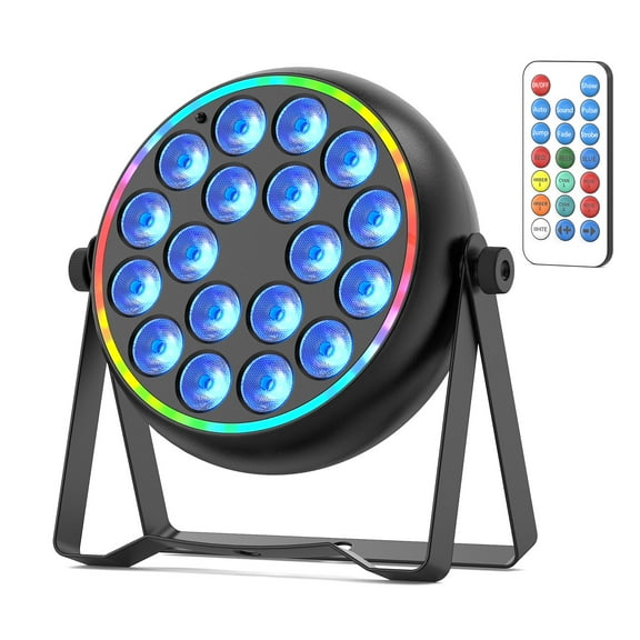 18 LEDs Par Light LED RGBW with Dynamic Light Strip Remote DMX Control for Party Club Wedding