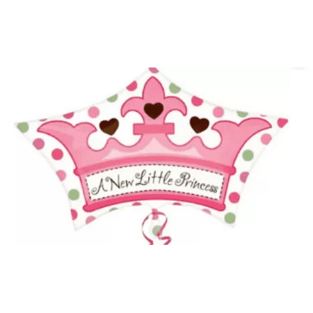 18" LITTLE PRINCESS CROWN Balloon • Party Supplies Decorations Foil Mylar Balloon
