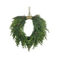 thumbnail image 1 of 18" Large Cedar Christmas Wreath for Front Door with Burlap Bow, Artificial Greenery Holiday Farmhouse Wreath for Indoor Outdoor Wall, Window, Fireplace, Porch, Rustic Xmas Home Decorations, 1 of 9
