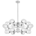 thumbnail image 1 of 18 Light Halogen Chandelier, Polished Chrome with Clear Glass, 1 of 1