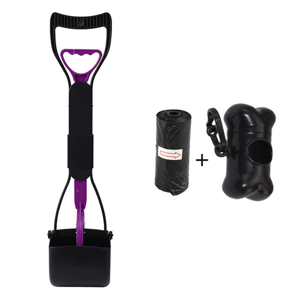18'' Long Handle Pooper Scooper with Garbage Bag & BoneShaped Storage