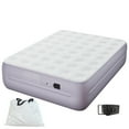 thumbnail image 1 of Luxury Queen Air Mattress with Built-In Battery Pump,Heavy-Duty Waterproof Veltex Surface for Indoor/Outdoor Use,Portable Inflatable Camping Bed & Guest Bed(Lavender Purple), 1 of 11