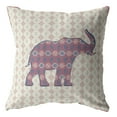 thumbnail image 1 of 18" Magenta Elephant Indoor Outdoor Throw Pillow, 1 of 4