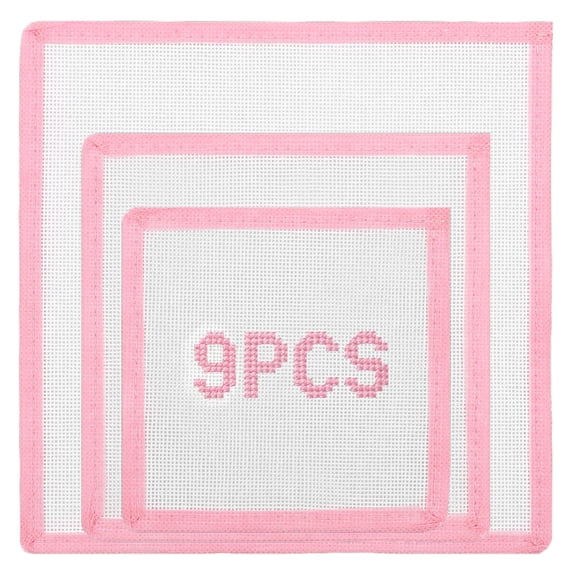 Fabric Cross Project 18 Mesh Bound Needlepoint Canvas, 3 Pack Blank Cotton Cross Stitch ...