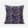 thumbnail image 1 of 18" Midnight Blue Roses Zippered Suede Throw Pillow, 1 of 3