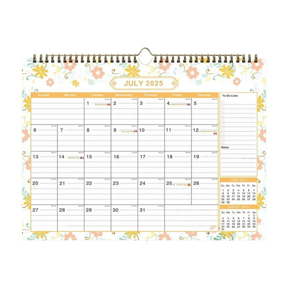 18-Month Desktop Calendar 2025-2026 with Large Writing Spaces, Quality Paper English Schedule Planner for Home Office