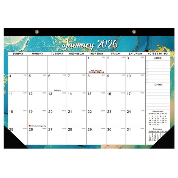 18 Month Planner Wall Calendar With Protective Cover, Large 17X22 Inch Spacious Layout For Detailed Scheduling, 18-Month Extended Period January 2026 To June 2027 For