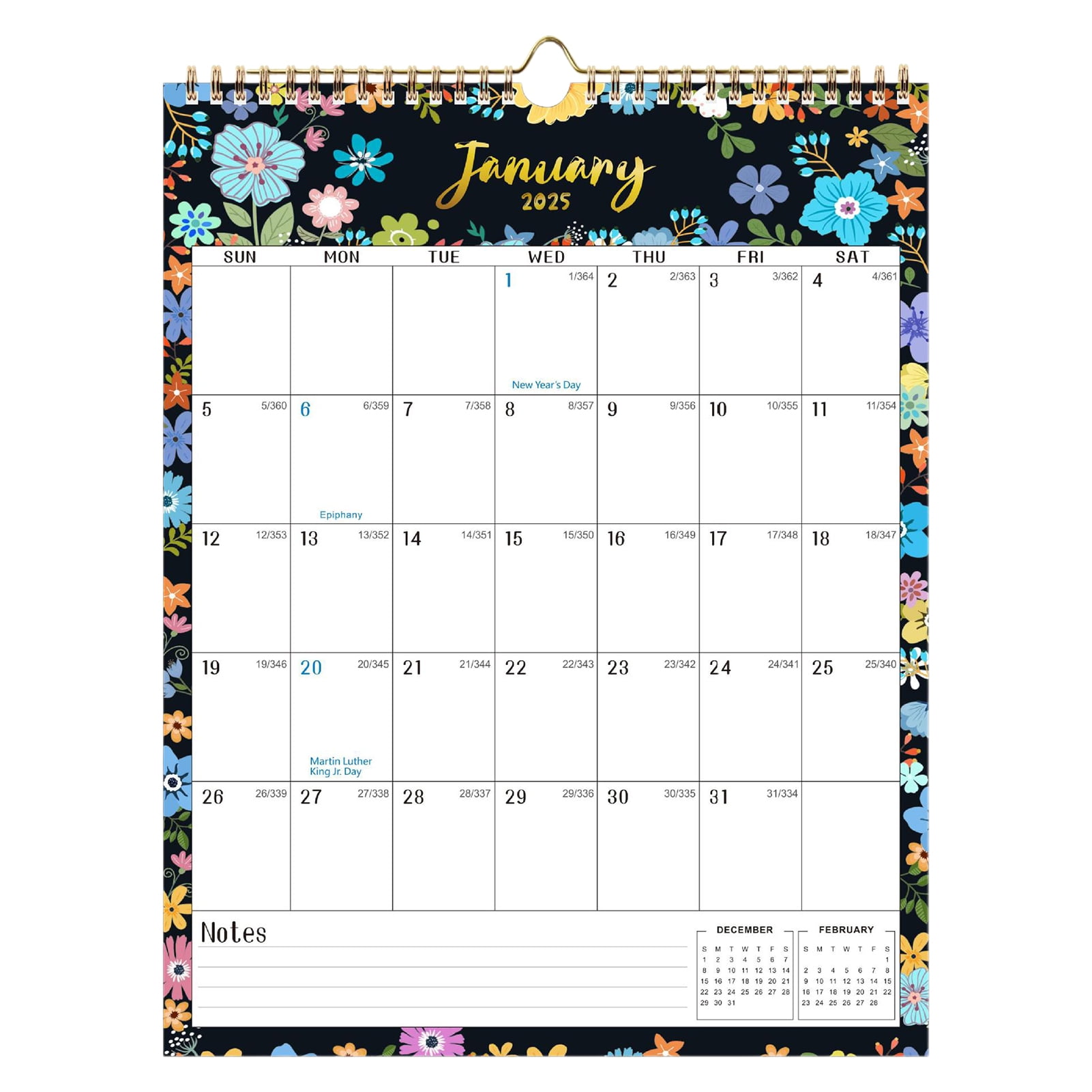 18 Month Wall Calendar January 2025 Vertical Monthly Wall Calendar