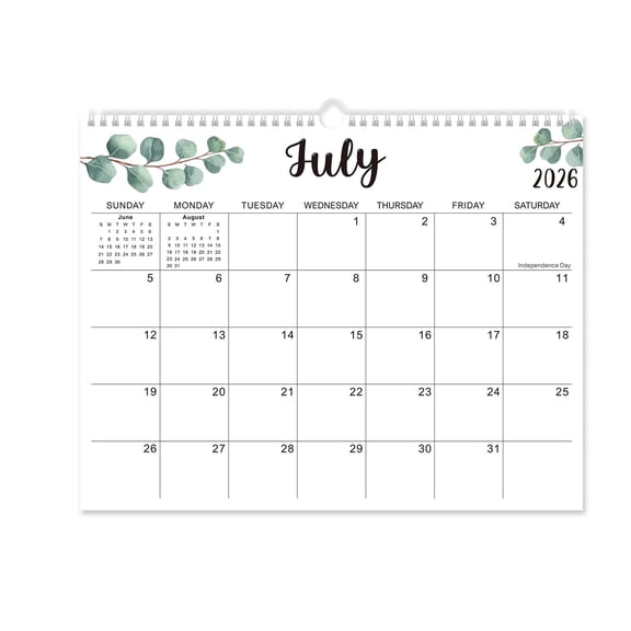 18 Month Wall Calendar July 2026 To December 2027, Watercolor Ink Resistant Paper Twin Wire Binding Built-In Hook Large Block Planner, Wall Organizer for Home Office Teacher Schedule Planning
