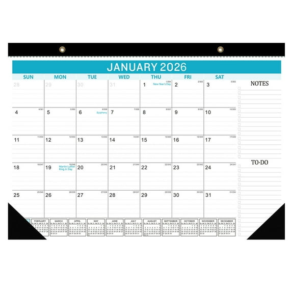 18 Month Wall Calendar Planner With Protective Cover, Large 17X22 Inch Spacious Layout For Detailed Scheduling, Extended 18-Month Period January 2026 To June 2027,