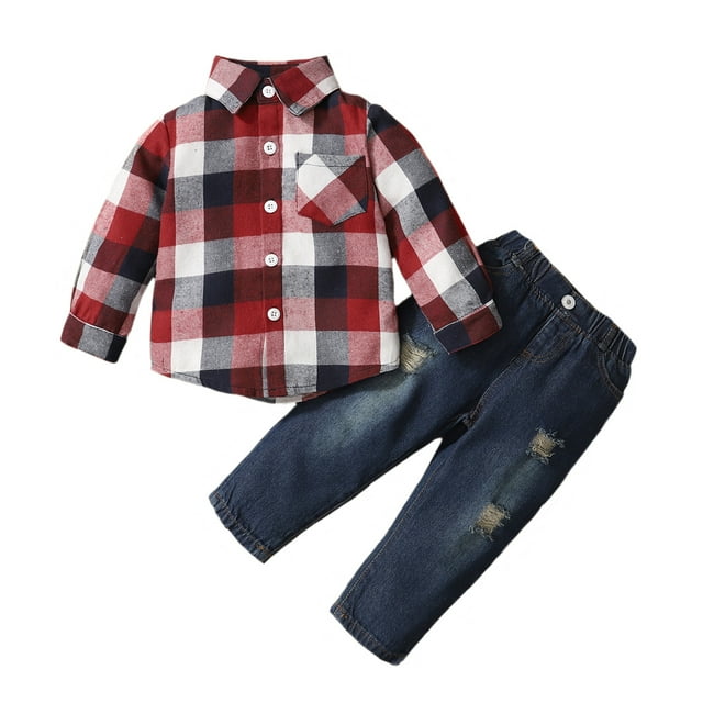 18 Months Baby Boys Outfits 24 Months Boys 2PCS Fall Winter Clothing Set Toddler Boys Long
