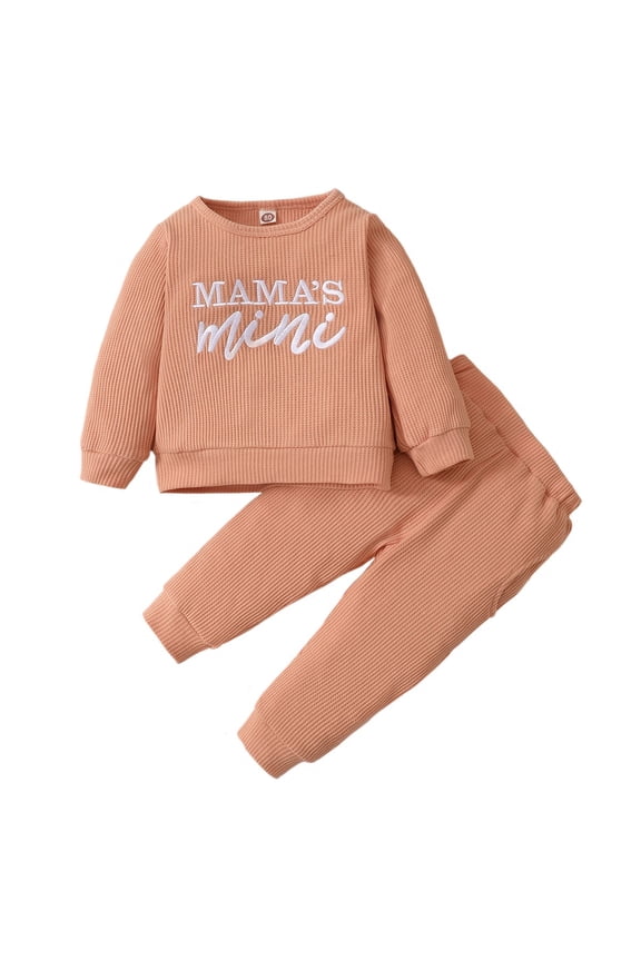 18 Months Baby Girls Clothes 24 Months Girls 2PCS Fall Winter Outfits Letter Print Toddler Girls Long Sleeve Top Pants Set