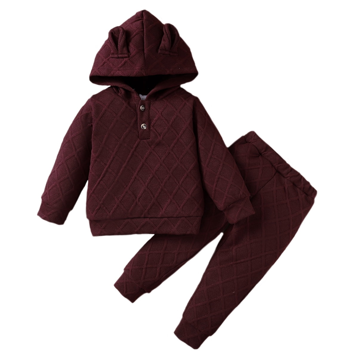 18 Months Baby Girls Clothes 24 Months Girls 2PCS Fall Winter Outfits Solid Color Toddler Girls