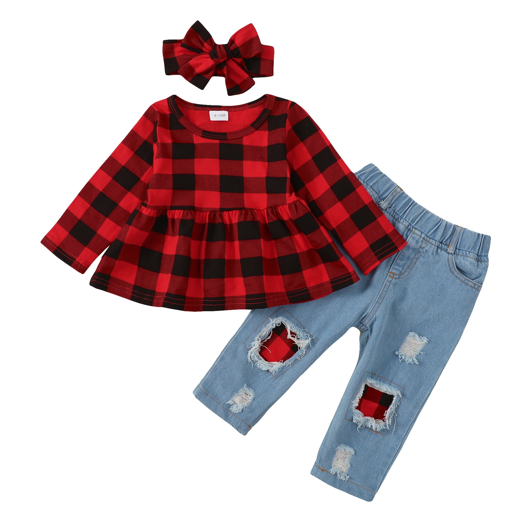 18 Months Baby Girls Clothes 24 Months Girls 3PCS Christmas Outfits Set