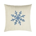 thumbnail image 1 of 18" Natural Pumice Beige Snowflake Single Embroidered Decorative Square Lumbar Pillow, 1 of 1