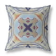 thumbnail image 1 of 18" Navy Sage Geo Tribal Suede Throw Pillow, 1 of 3