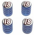 thumbnail image 1 of 18 Number Eighteen Tire Rim Wheel Aluminum Valve Stem Caps, Multiple Colors, 1 of 1