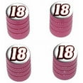 thumbnail image 1 of 18 Number Eighteen Tire Rim Wheel Aluminum Valve Stem Caps, Multiple Colors, 1 of 1