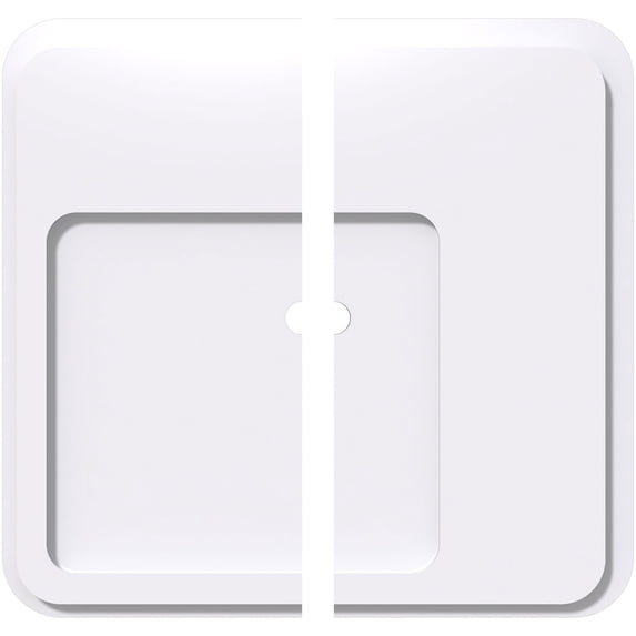 18"OD x 1"ID x 6 1/4"C x 1"P Lucan Architectural Grade PVC Contemporary Ceiling Medallion, Two Piece