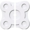 thumbnail image 1 of 18"OD x 1"ID x 6 1/4"C x 1"P Luna Architectural Grade PVC Contemporary Ceiling Medallion, Two Piece, 1 of 11
