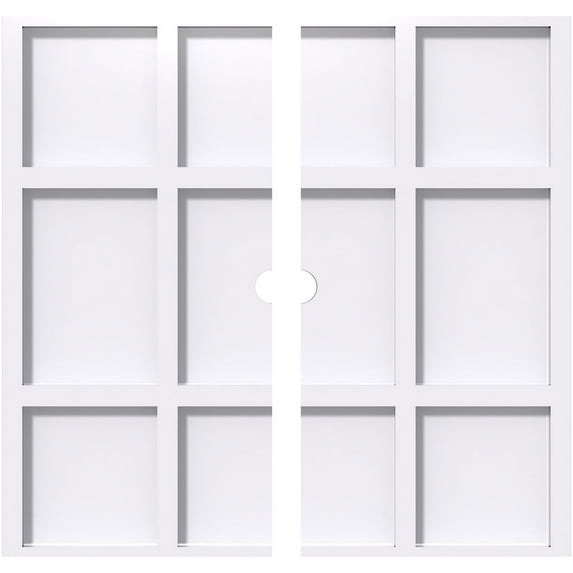 18"OD x 1"ID x 6 1/4"C x 1"P Rubik Architectural Grade PVC Contemporary Ceiling Medallion, Two Piece