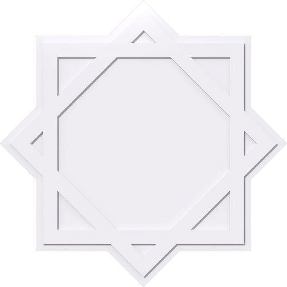 18" White PVC Contemporary Geometric Ceiling Medallion