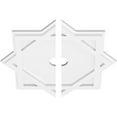 thumbnail image 1 of 18"OD x 2"ID x 10"C x 1"P Axel Architectural Grade PVC Contemporary Ceiling Medallion, Two Piece, 1 of 7