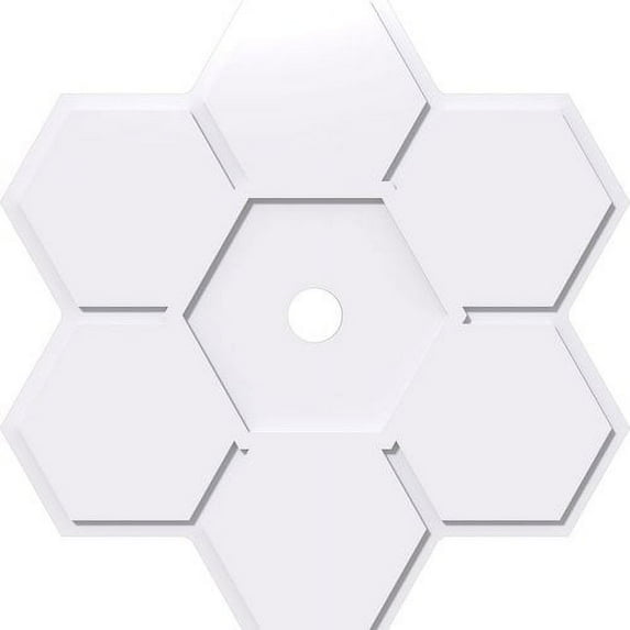 18"OD x 2"ID x 6 1/4"C x 1"P Daisy Architectural Grade PVC Contemporary Ceiling Medallion