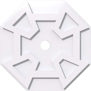 18"OD x 2"ID x 6 1/4"C x 1"P Logan Architectural Grade PVC Contemporary Ceiling Medallion