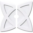 thumbnail image 1 of 18"OD x 2"ID x 6 3/4"C x 1"P Cosmo Architectural Grade PVC Contemporary Ceiling Medallion, Two Piece, 1 of 11