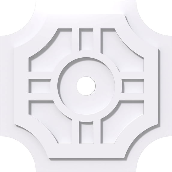 18"OD x 2"ID x 6"C x 1"P Haus Architectural Grade PVC Contemporary Ceiling Medallion