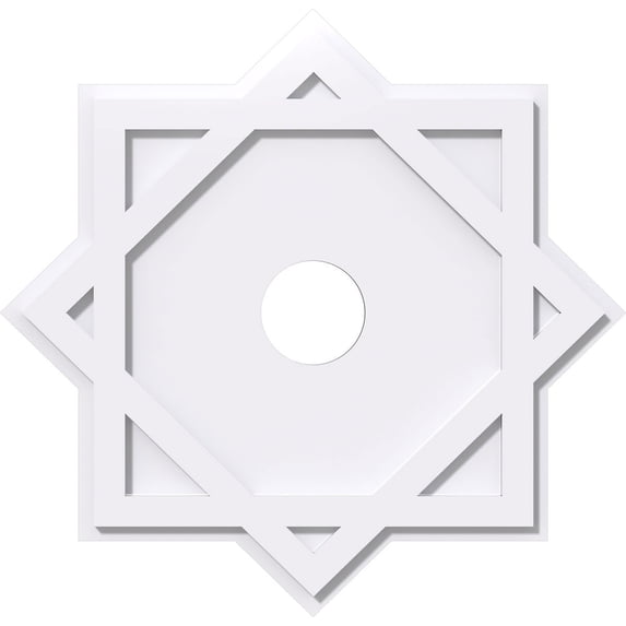 18"OD x 3"ID x 10"C x 1"P Axel Architectural Grade PVC Contemporary Ceiling Medallion