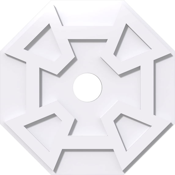 18"OD x 3"ID x 6 1/4"C x 1"P Logan Architectural Grade PVC Contemporary Ceiling Medallion