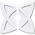 thumbnail image 1 of 18"OD x 3"ID x 6 3/4"C x 1"P Cosmo Architectural Grade PVC Contemporary Ceiling Medallion, Two Piece, 1 of 11